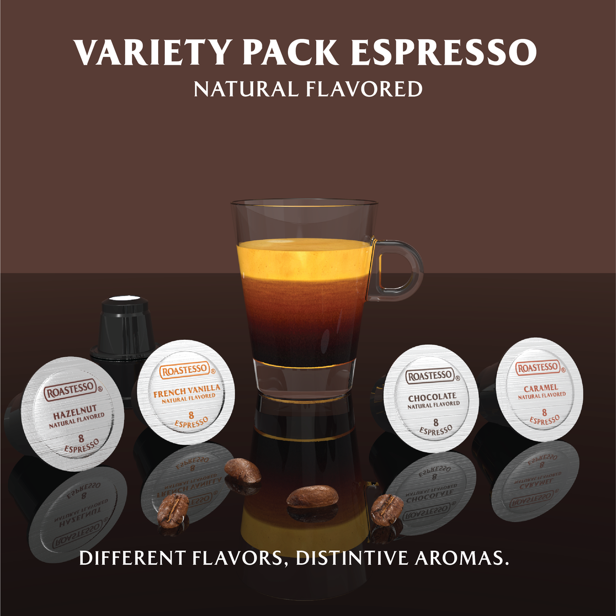 Flavors Variety Pack, Flavored Espresso Pods