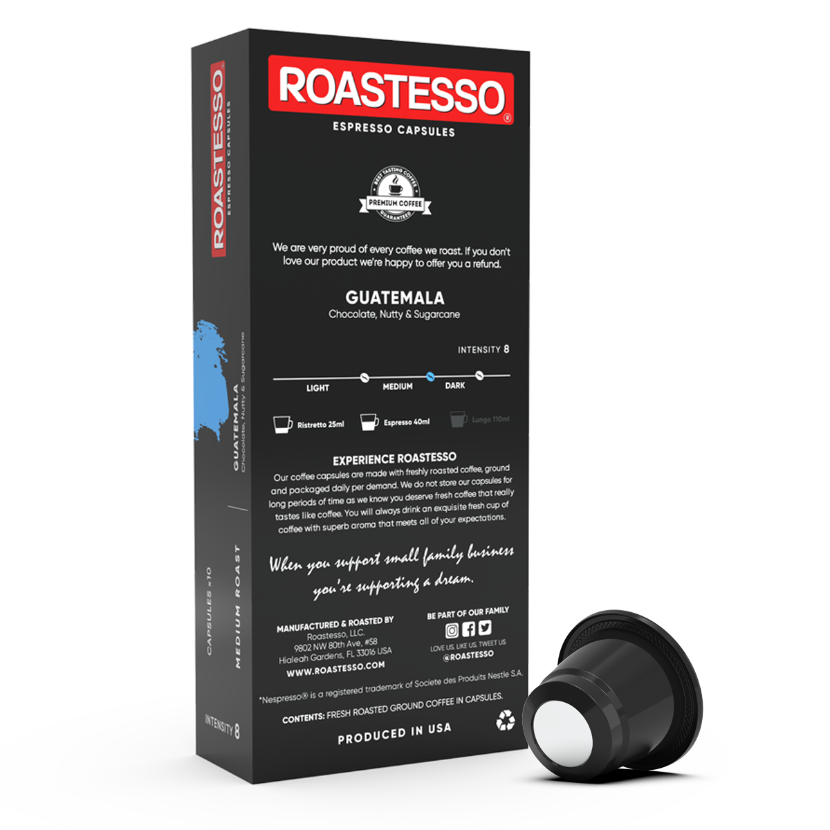 Lungo Guatemala Origin - Nespresso Compatible Coffee Capsules – Roastesso