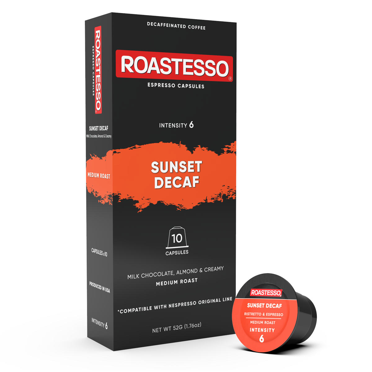 Sunset Decaf - Roastesso Coffee Capsules for Nespresso Machines